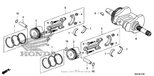 FSC600 (ABS) Коленчатый вал и поршни