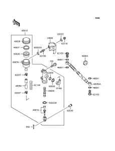 BJ250 Задний торм цилиндр