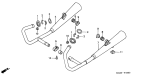 CM125C Глушитель