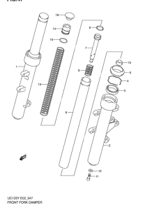 UC125 Демпфер передней вилки