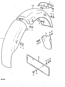 GP125 Заднее крыло