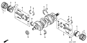 GL1500CD Crankshaft / piston