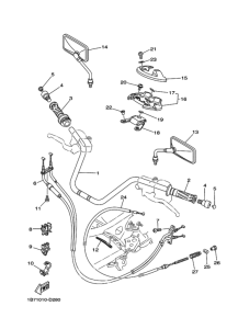 CP250 Рулевой рычаг и кабель