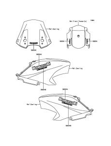 KLE650 Decals(Yellow)