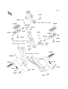 ZX600 Подножки