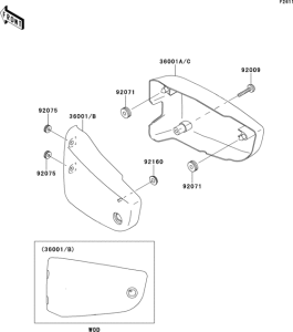 VN1500 Боковые обтекатели