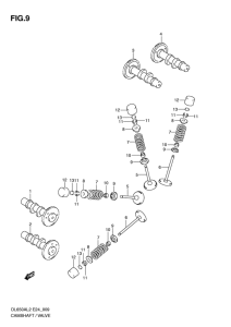 DL650 (ABS) Распределительный вал  /  valve