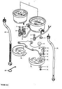 TS125 Спидометр-тахометр