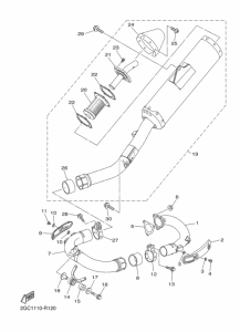 WR450F Выхлопная система