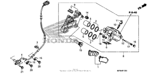 VT1300CS (ABS) Rear brake caliper (vt1300csa)