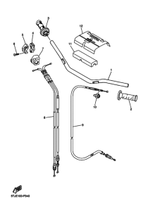 WR450F Рулевой рычаг и кабель
