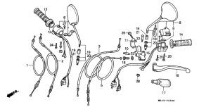 XBR500 Handle lever / switch / cable
