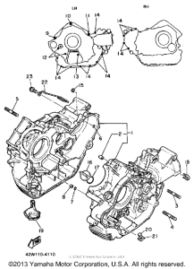 XV700CS Картер двигателя