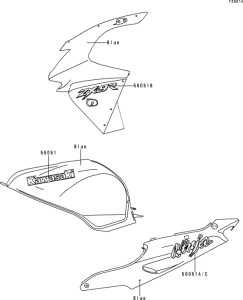 ZX900 Decals(blue)(zx900-c1)
