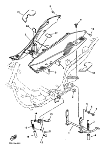 YP125R Stand. footrest
