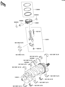ZX1000 Коленвал и поршни