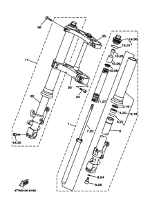 TZ250 Вилка передней оси