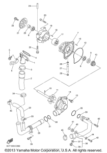 YZF-R1S Водяной насос