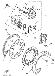 XTZ750 Front brake. caliper