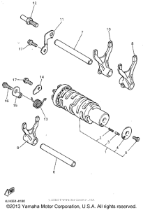 YZF600RGC Вилки переключения