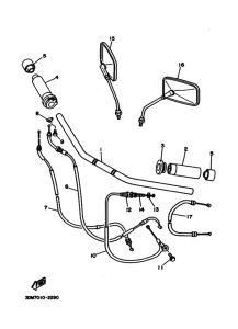 XV250S ｽﾃｱﾘﾝｸﾞﾊﾝﾄﾞﾙ. ｹｰﾌﾞﾙ