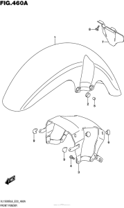VL1500B Переднее крыло