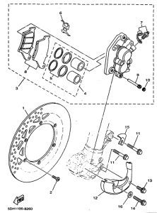WR250Z Front brake. caliper