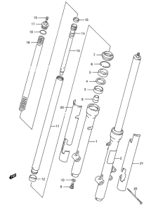RM80 Вилка передней оси