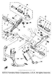XS1100LG Подножки