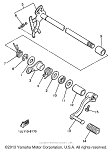 YX600S Вал переключения