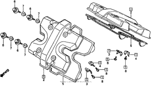 VF500F Крышка головки цилиндров