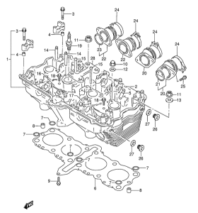 GSX750 Головка цилиндров