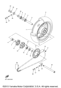 FZS10YCG Переднее колесо