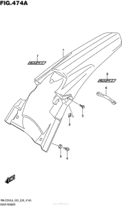 RM-Z250 Задний бампер