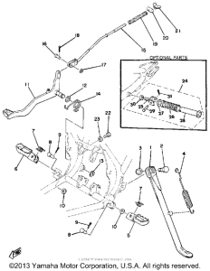 DT175F Stand - footrest - brake pedal