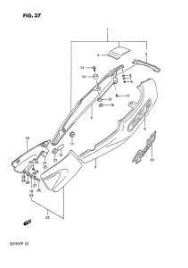 GSF400 Обтекатель задний