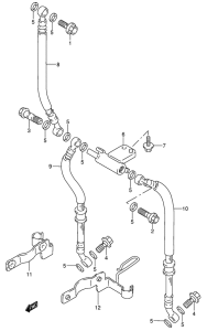 GSX750 Передние тормозные трубки