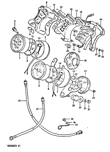 GS650 Спидометр-тахометр