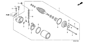 CBF1000S Стартерный мотор