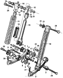 CA200 Передние аммортизаторы