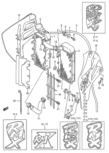 RMX250 Радиатор