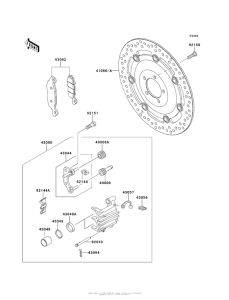 EJ800 Передний тормоз