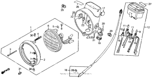 CT110 Headlight + instruments