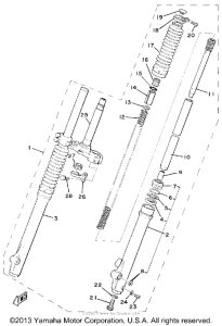 MX175G Передняя вилка