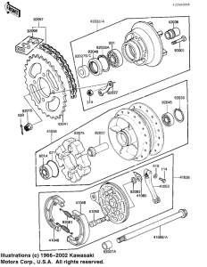 KZ1000 Rear hub / brake / chain