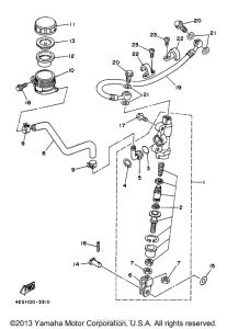 YZ80J1 Задний торм цилиндр