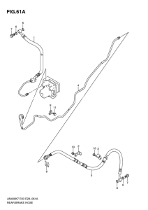 AN400 (ABS) Задние тормозные трубки