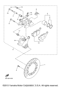 FZ6RYCL Задний суппорт