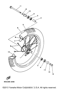 YZ80J1 Переднее колесо