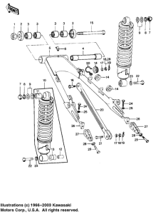 KZ1000 Swing arm / shock absorbers